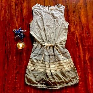 Sleeveless cotton striped dress